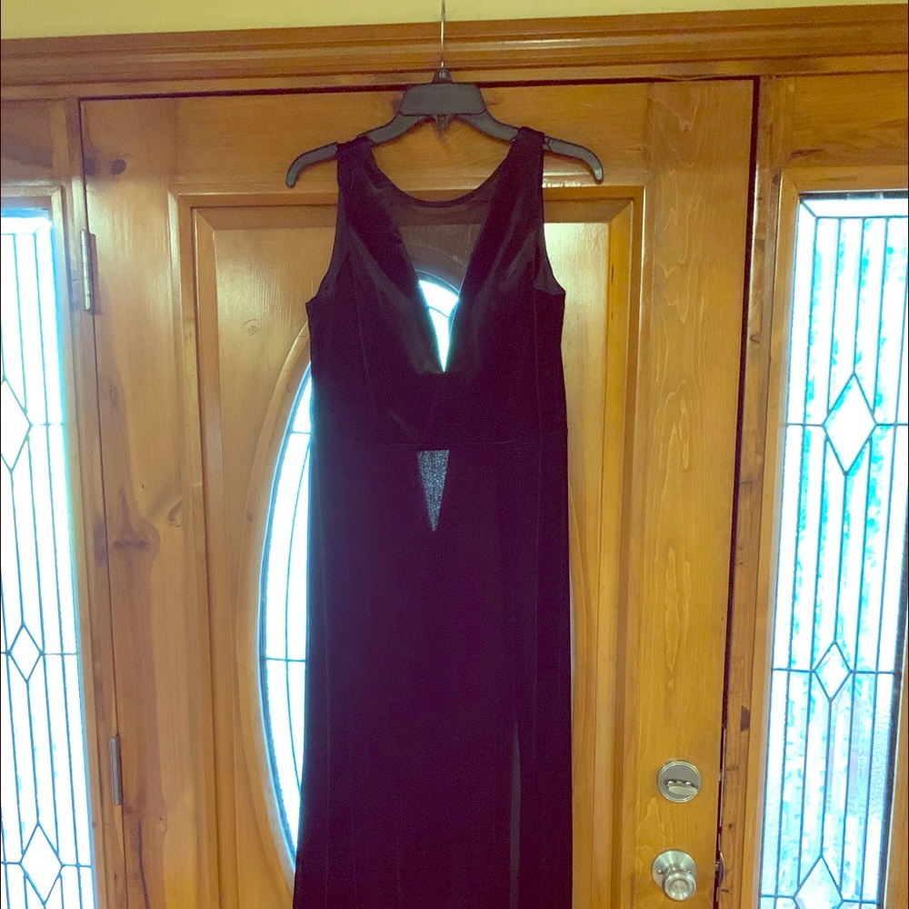 Black velvet dress